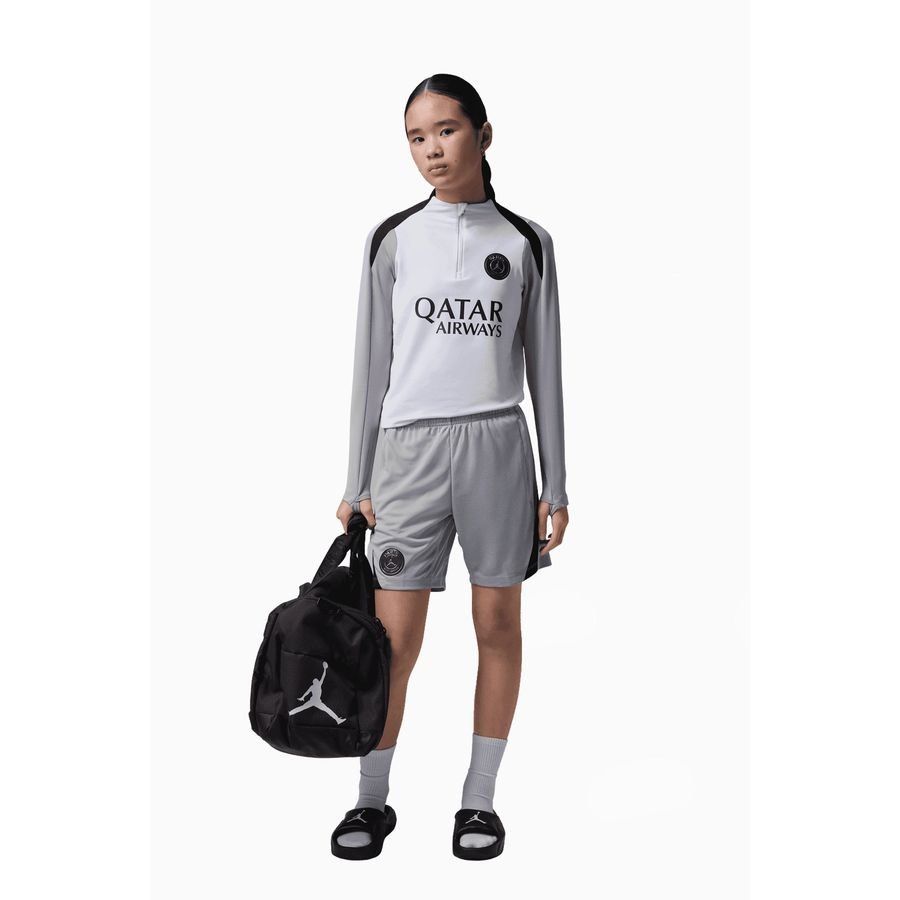 Paris Saint Germain Training Shorts Dri-FIT Strike Jordan x PSG Night Edition - Atmosphere Grey/Black Kids-SoccerKits Hub | Buy Soccer Jerseys Online